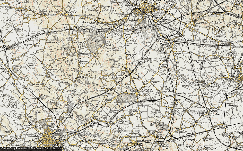 Old Map of Bryn, 1903 in 1903