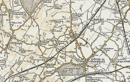 Old map of Bryn in 1903