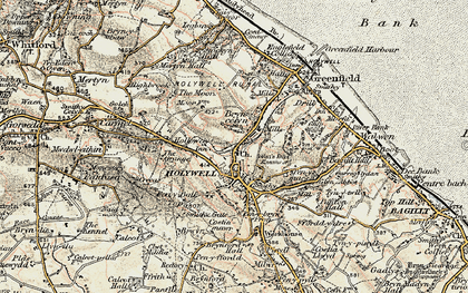 Old map of Bryn Celyn in 1902-1903