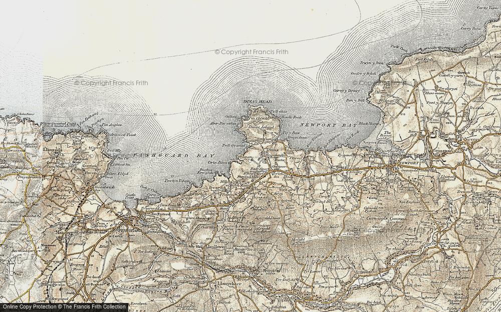 Old Map of Historic Map covering Bryn-Awelon in 1901-1912