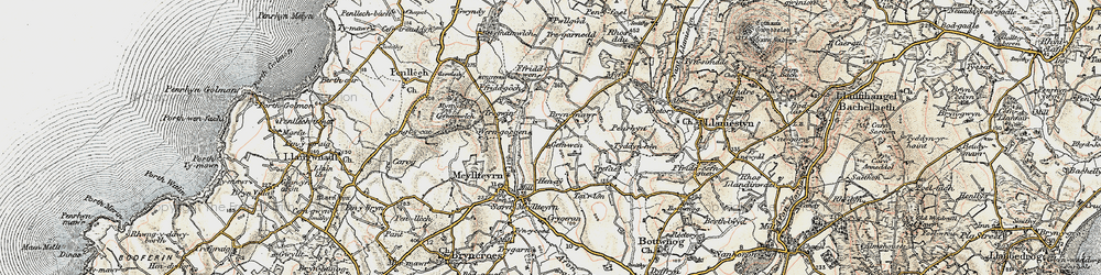 Old map of Crugeran in 1903