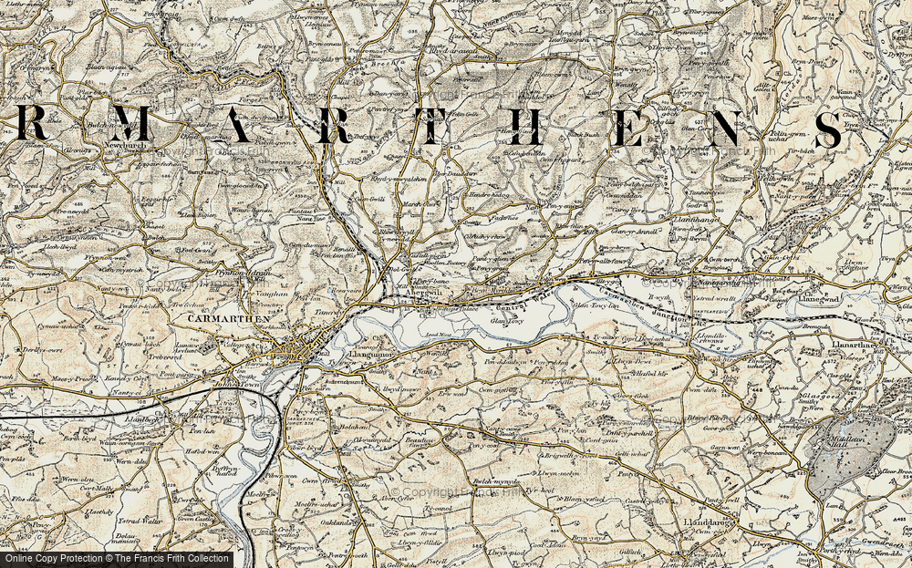 Old Map of Bryn Myrddin, 1901 in 1901