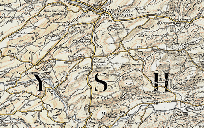 Old map of Bryn-penarth in 1902-1903