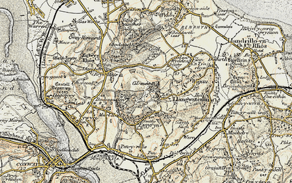 Old map of Bryn Pydew in 1902-1903