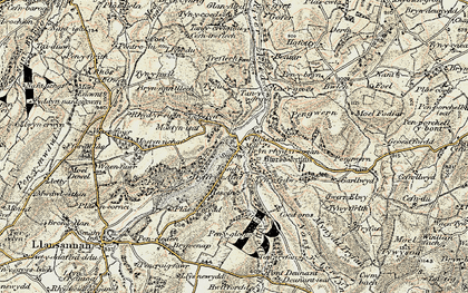 Old map of Bryn-nantllech in 1902-1903
