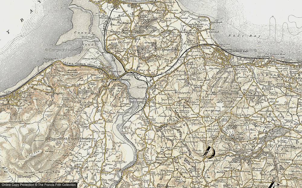 Old Map of Historic Map covering Bryn Eisteddfod in 1902-1903