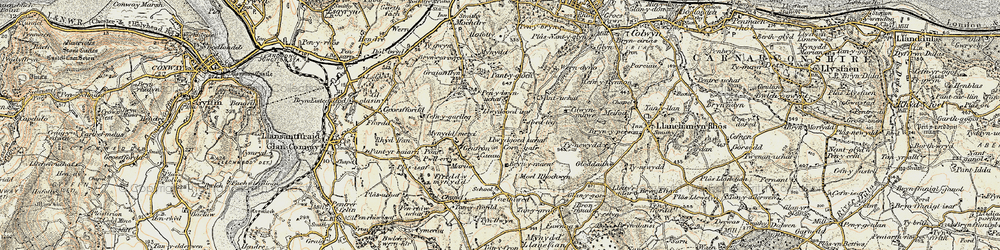 Old map of Bryn-y-maen in 1902-1903