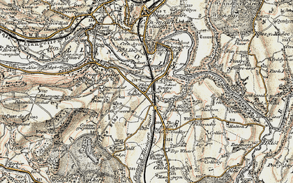 Old map of Bryn-yr-Eos in 1902-1903