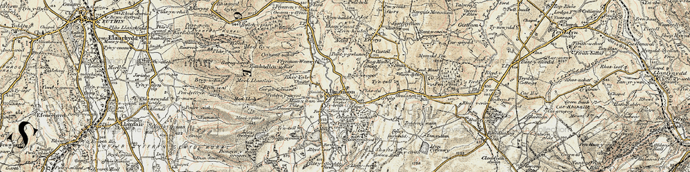 Old map of Bryn-yr-ogof in 1902-1903