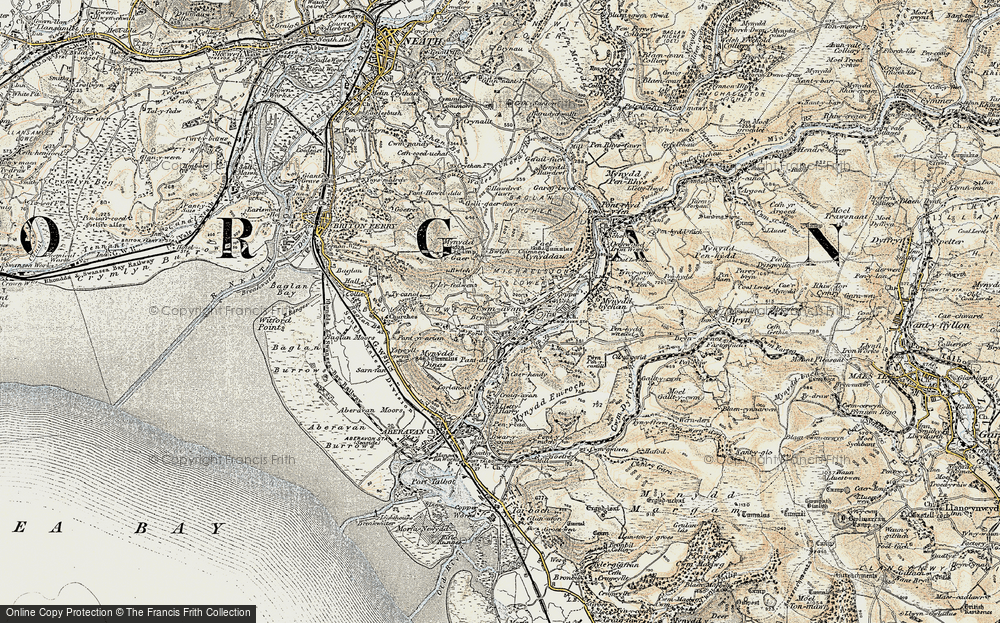 Old Map of Brynbryddan, 1900-1901 in 1900-1901