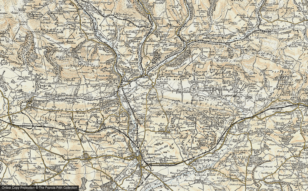 Old Map of Bryncoch, 1899-1900 in 1899-1900
