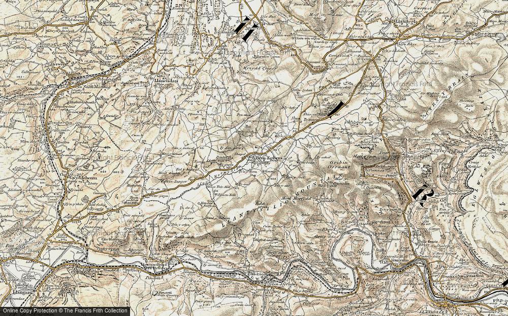 Old Map of Historic Map covering Afon Morwynion in 1902-1903