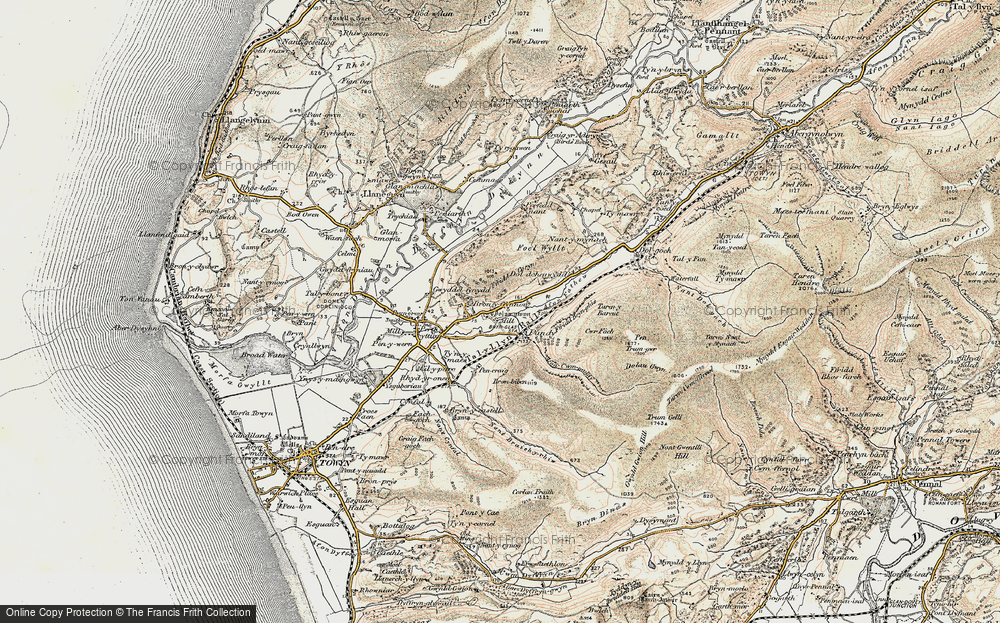 Old Map of Historic Map covering Woodlands in 1902-1903