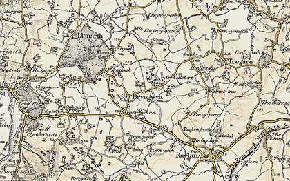 Old map of Bryngwyn in 1899-1900
