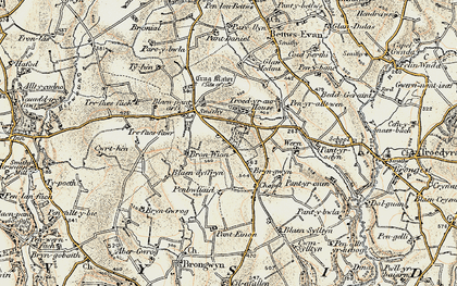 Old map of Blaensylltyn in 1901
