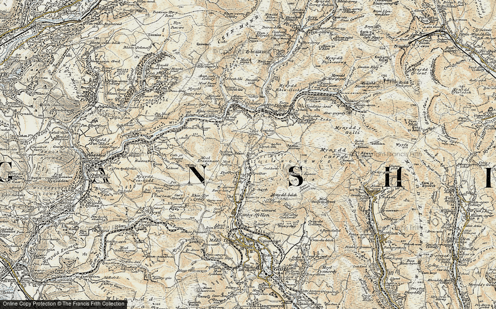 Old Map of Brynheulog, 1900-1901 in 1900-1901
