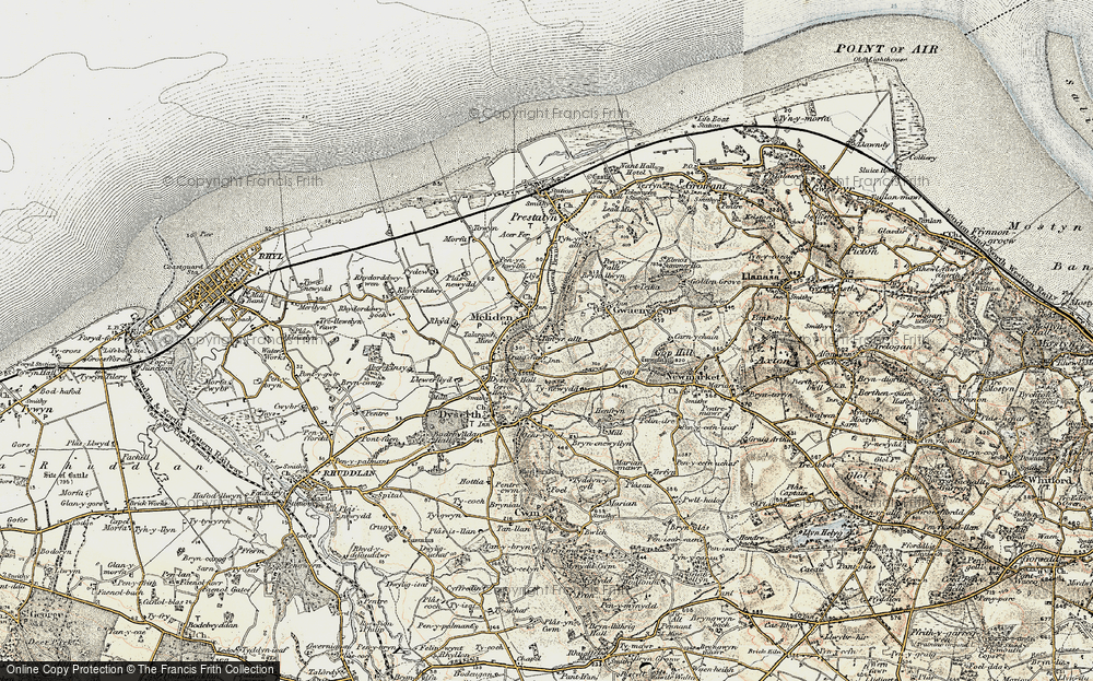 Old Map of Bryniau, 1902-1903 in 1902-1903
