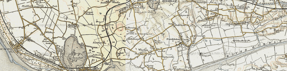 Old map of Bryning in 1903