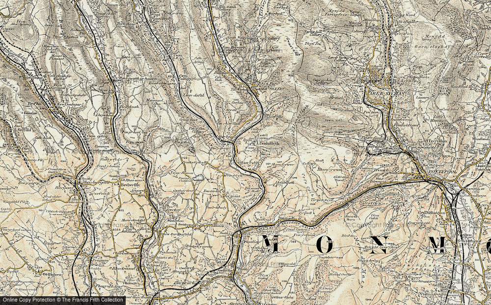 Old Map of Brynithel, 1899-1900 in 1899-1900