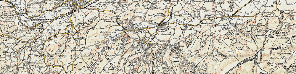 Old map of Brynllywarch in 1902-1903