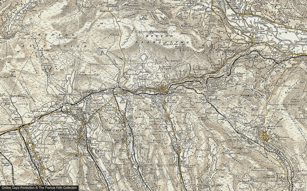 Old Map of Brynmawr, 1899-1900 in 1899-1900