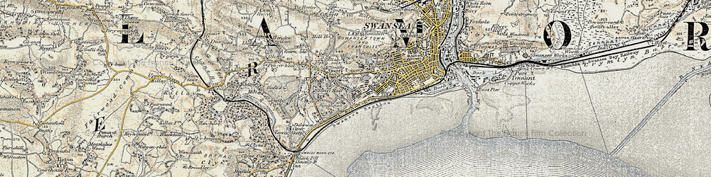 Old map of Brynmill in 1900-1901