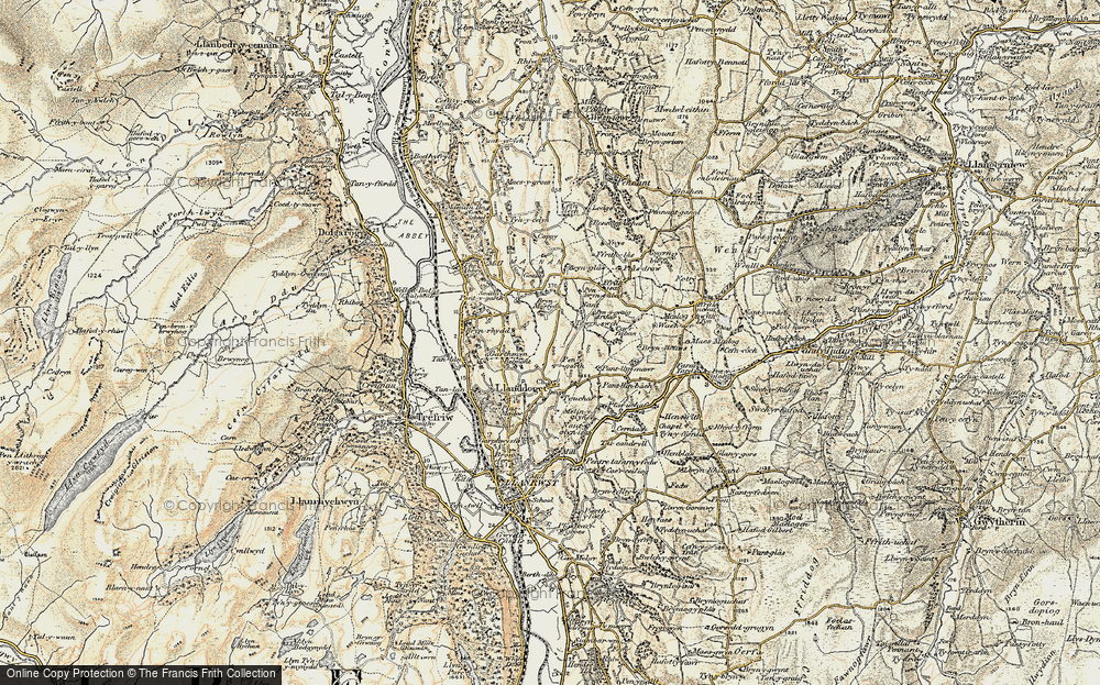 Old Map of Historic Map covering Bryn Betws in 1902-1903