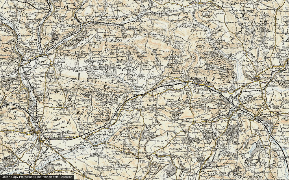 Old Map of Brynnau Gwynion, 1899-1900 in 1899-1900