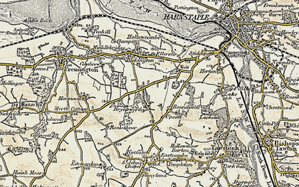 Old map of Brynsworthy in 1900