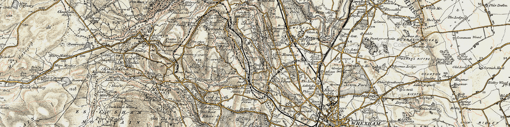 Old map of Brynteg in 1902