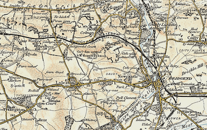 Old map of Bryntirion in 1900-1901