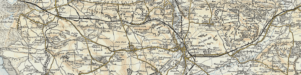Old map of Bryntirion in 1900-1901