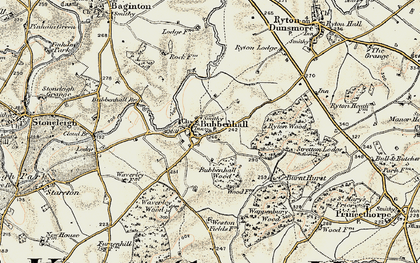 Old map of Bubbenhall Wood in 1901-1902