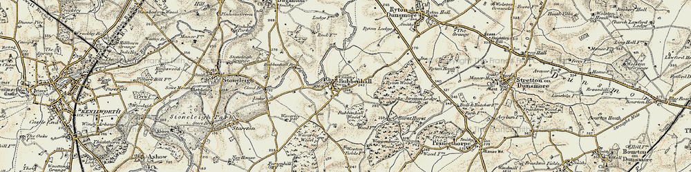Old map of Bubbenhall in 1901-1902