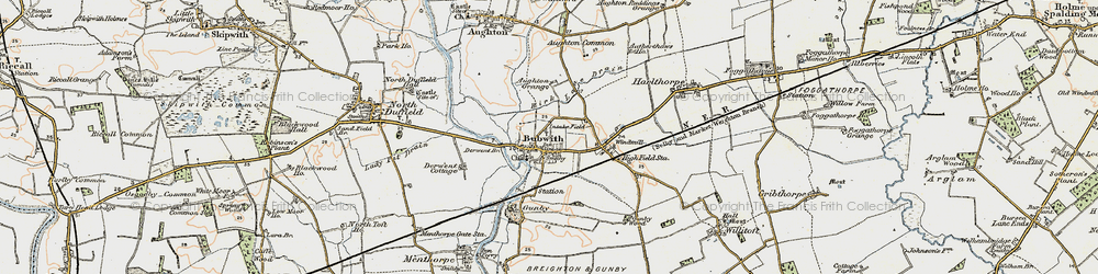 Old map of Aughton Grange in 1903