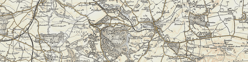Old map of Bassett's Moor in 1899