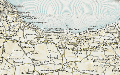 Old map of Buck's Cross in 1900
