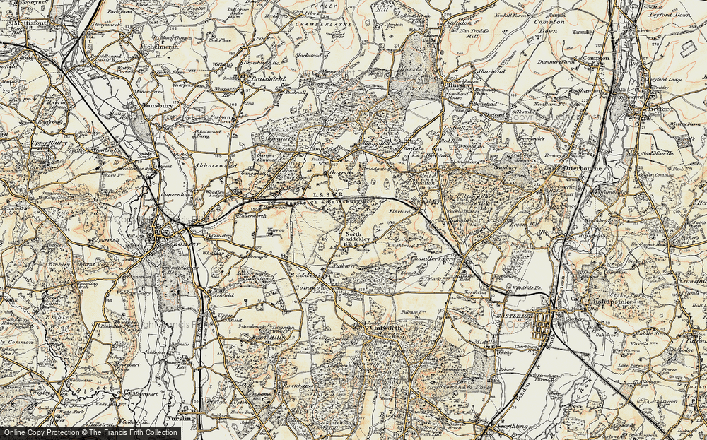 Old Map of Bucket Corner, 1897-1909 in 1897-1909