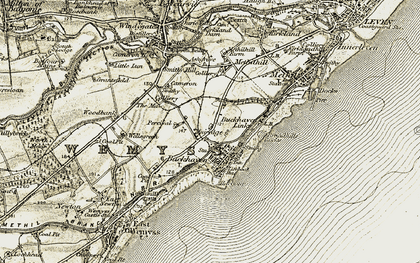 Old map of Buckhaven in 1903-1908