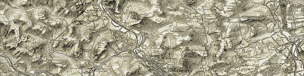Old map of Buckholm in 1903-1904