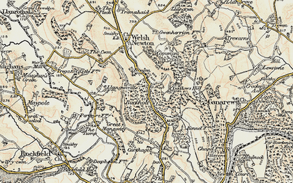 Old map of Buckholt in 1899-1900