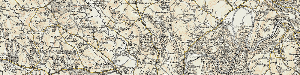 Old map of Buckholt in 1899-1900