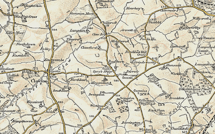 Old map of Buckhorn in 1900