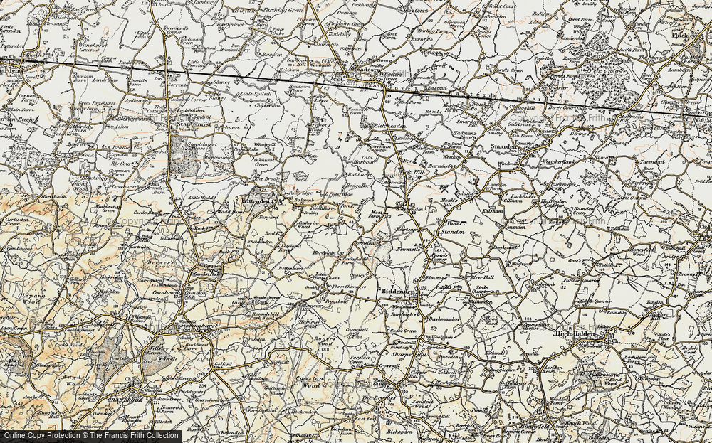 Old Map of Buckhurst, 1897-1898 in 1897-1898