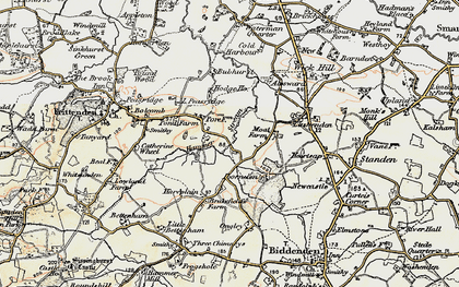 Old map of Buckhurst in 1897-1898
