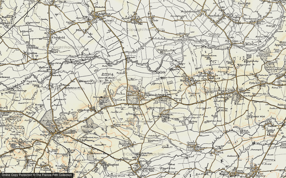 Old Map of Historic Map covering Buckland Ho (Coll) in 1897-1899