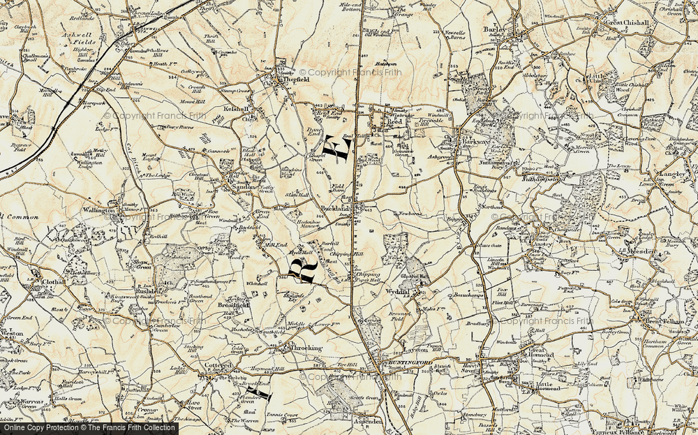 Old Map of Buckland, 1898-1899 in 1898-1899