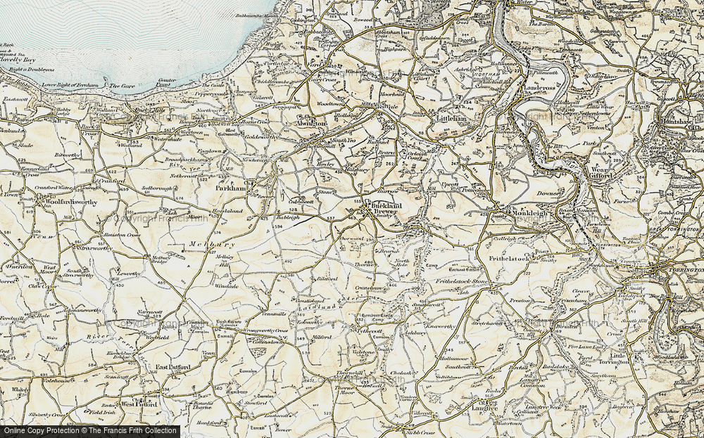 Old Map of Historic Map covering Burrough in 1900