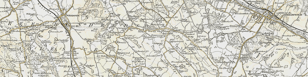 Old map of Braziers End Ho in 1898