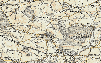 Old map of Buckland Dinham in 1898-1899